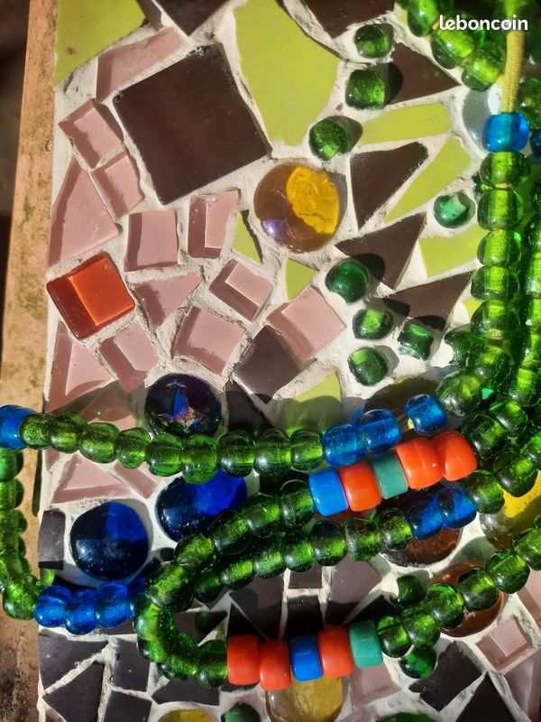 Lot de perles anciennes en pâte de verre (image 8)