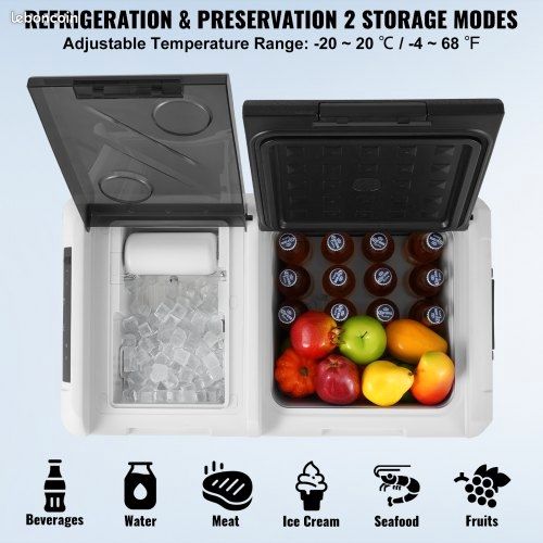 Réfrigérateur portable 36L, mini frigo de voiture/camion,m/caravane/ 12V avec fabrication de glace ❄️🧊 Glacière réglable ( -20C° / +20C°) (image 3)