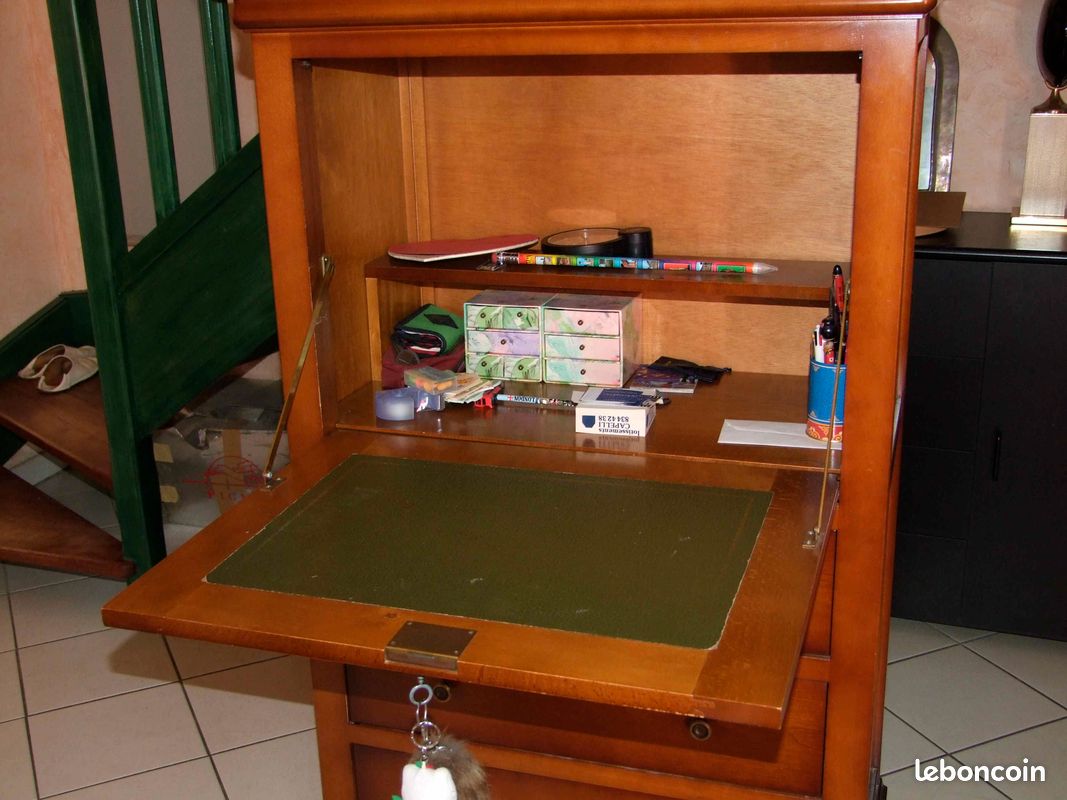 Meuble secrétaire en merisier (image 6)