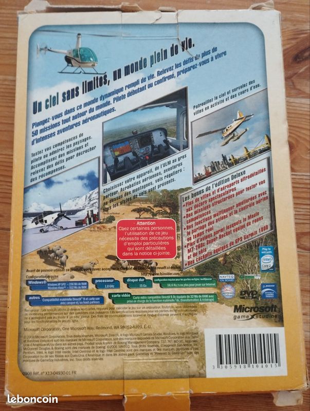 Microsoft Flight Simulator X – PC – Version Française, Avec Notice – État Bon
