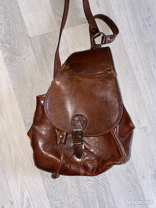 Sac a dos vintage cuir (juliette) (image 9)