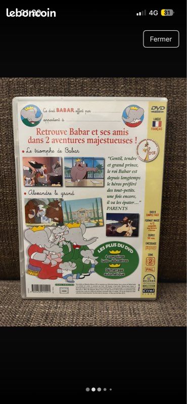 Lot 2 DVD de Babar (image 3)