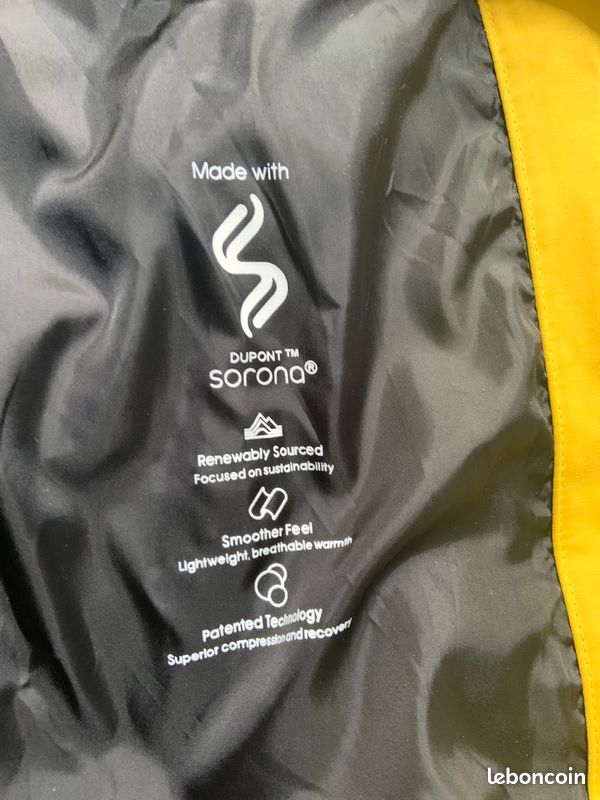 Doudoune Calvin Klein capuche amovible jaune taille M (image 7)