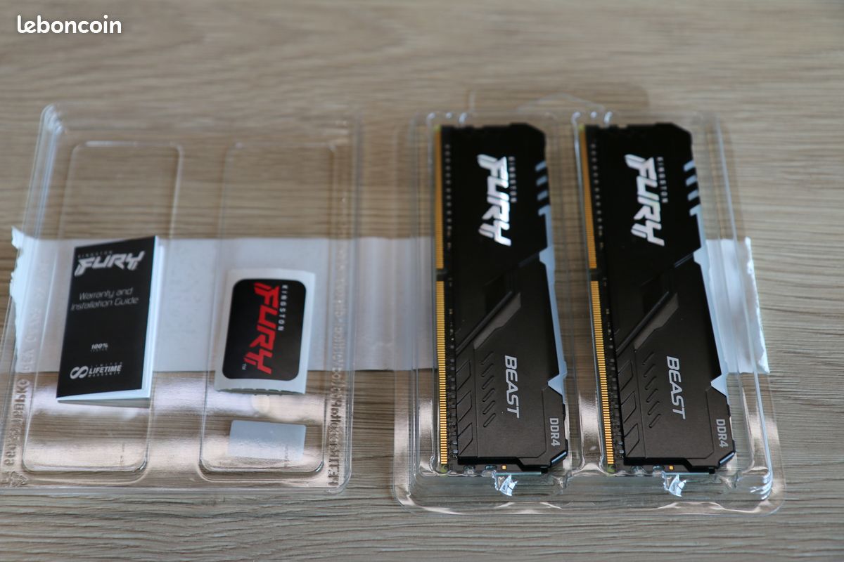 Mémoire RAM Kingston FURY Beast RGB Technology module de mémoire 32 Go 2 x 16 Go DDR5 5200 MHz CL36