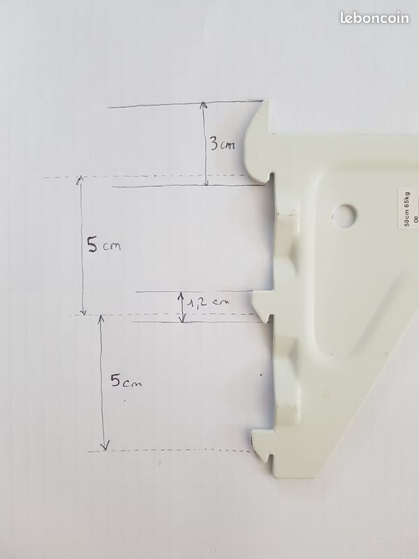 Urgent - Lot équerres console simple 50 cm (image 3)