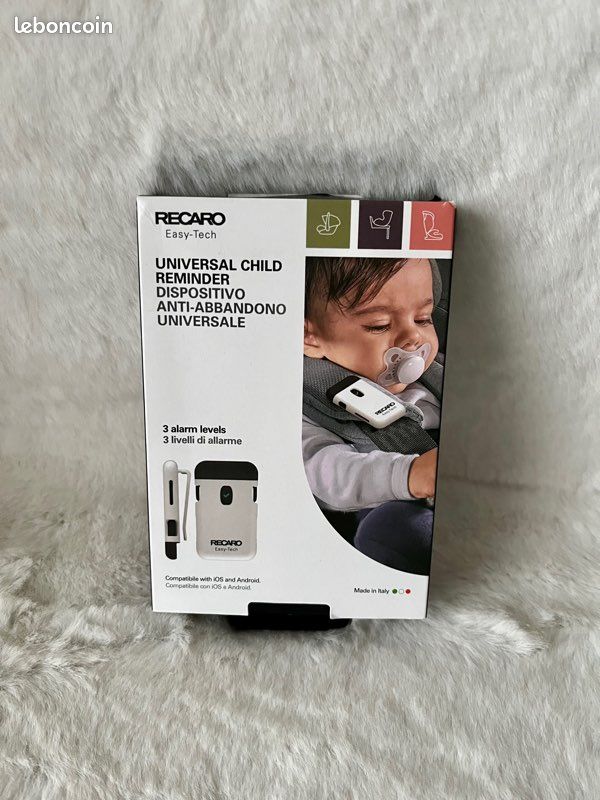 Dispositif Anti-abandon Recaro Easy-Tech - 3 Niveaux D'alarme Pour Siège Auto Enfant, Universel