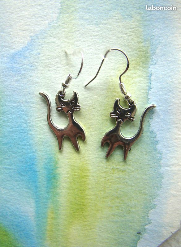 Boucles D'oreilles Pendantes Argent .925, Zircon Carré Blanc – Neuf Sans Boîte