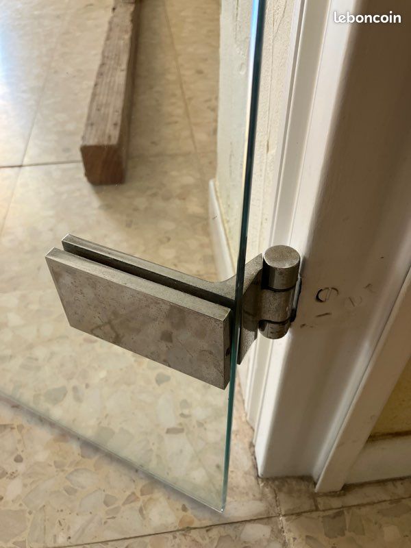 Porte double intérieure en verre sans cadre (image 3)