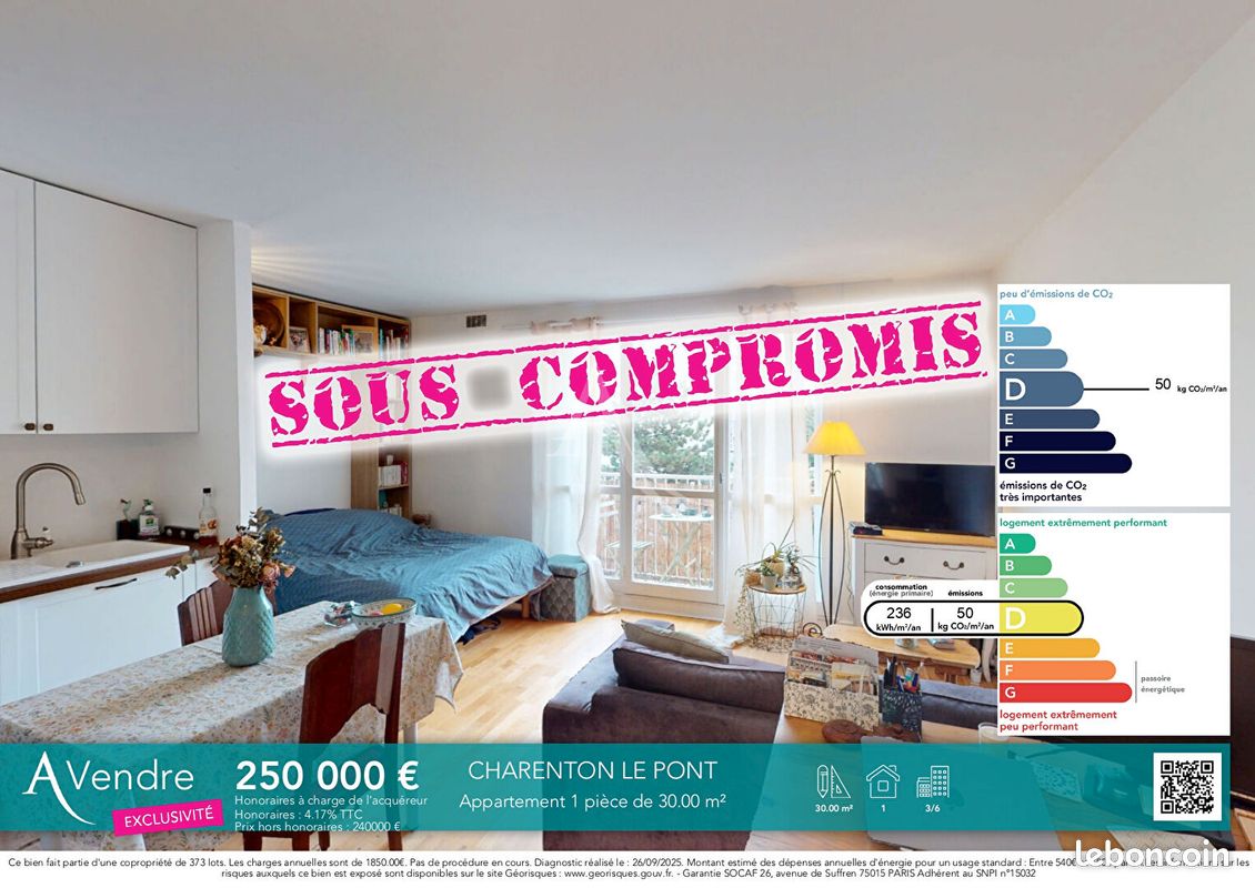 Appartement 1 pièce 30 m²