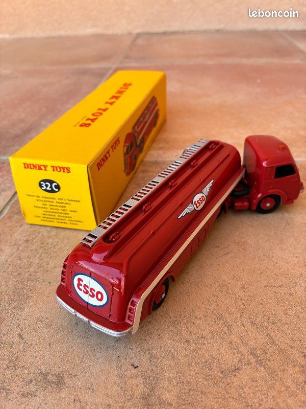 Dinky Toys N°32AB Panhard Semi-remorque SNCF - Bleu, Métal, échelle 1/50, Boîte