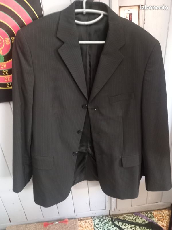 Vends veste de costume rayures noires (image 3)