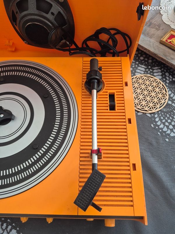 PHILIPS CURLING ÉLECTROPHONE tourne disque platine vinyle. Space Âge EUR 178,00 - FR