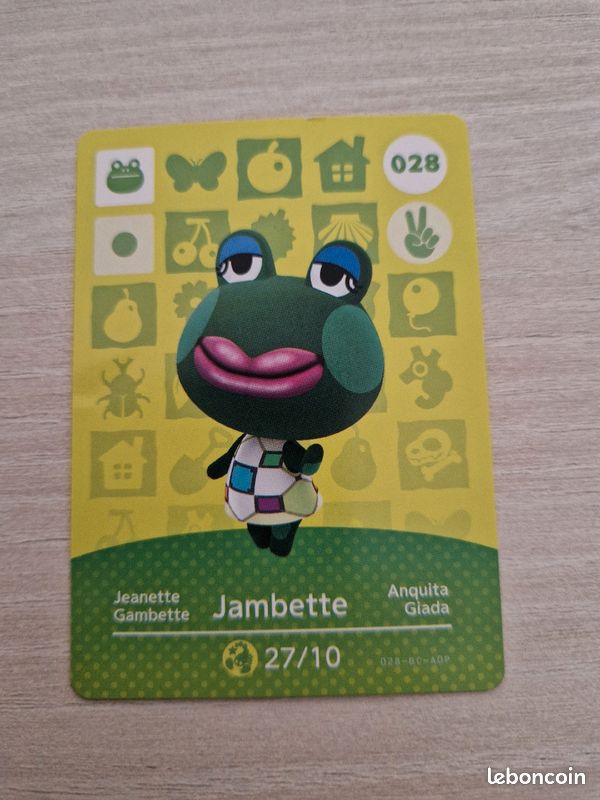 Carte Amiibo 28 Gambette officielle série 1 (image 1)