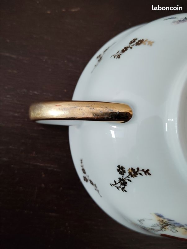 Bol ancien à soupe ou bouillon porcelaine Jammet Seignolles Limoges (image 11)