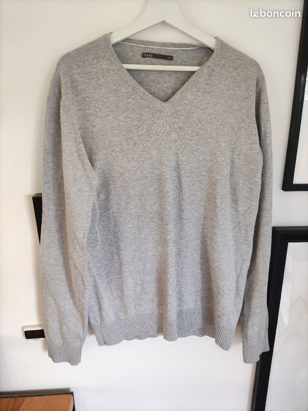Pull gris basique Jules XL (image 1)