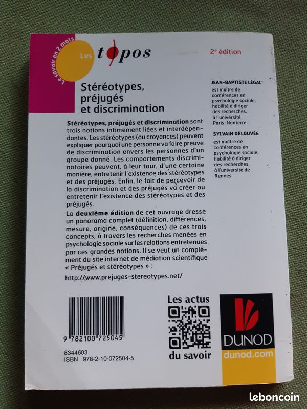Livre Stéréotypes, préjugés et discriminations (image 5)