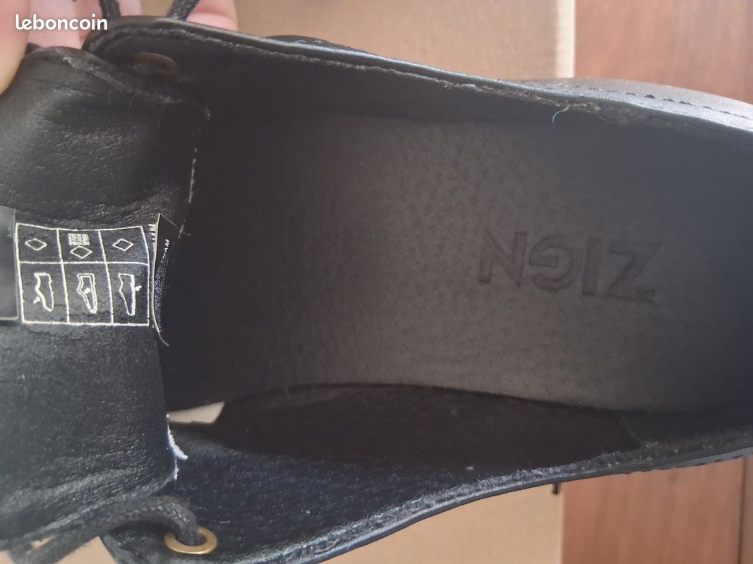 Derbies Noir cuir Zign - Taille 38 (image 4)