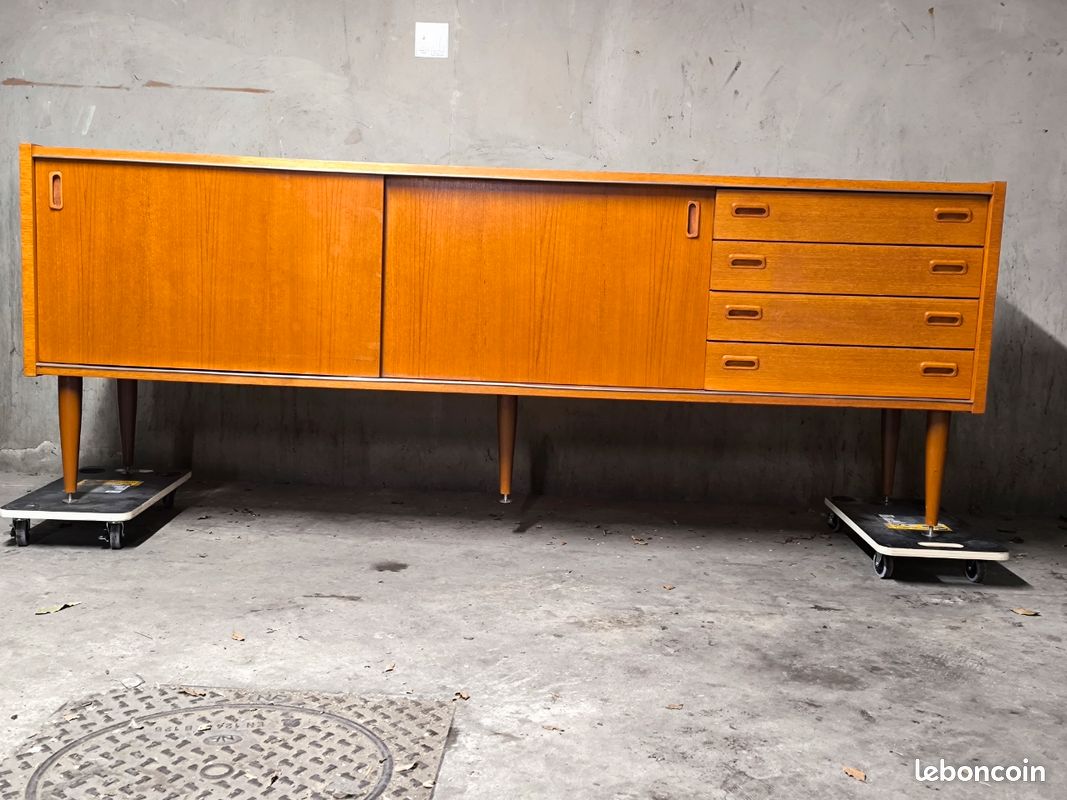 Enfilade scandinave vintage teck années 70 (image 2)