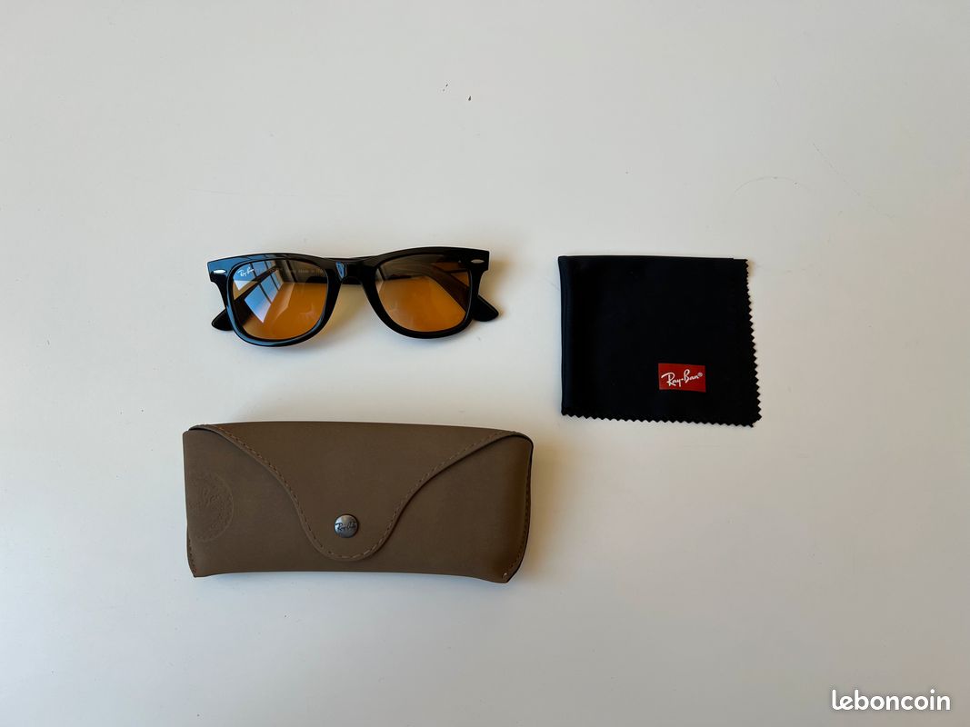 Rayban Wayfarer verres oranges + étui premium (image 2)