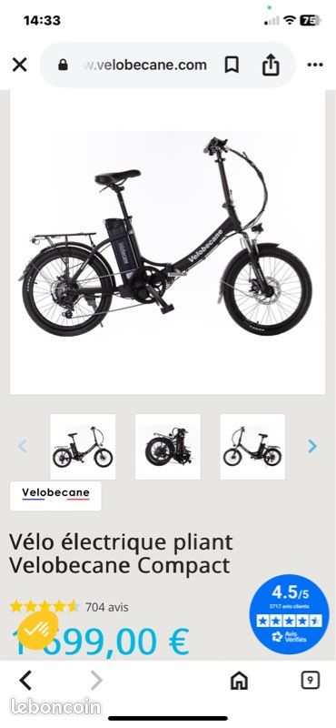 Velobecane Compact Velobecane Electrique Velobecane Velo Ã