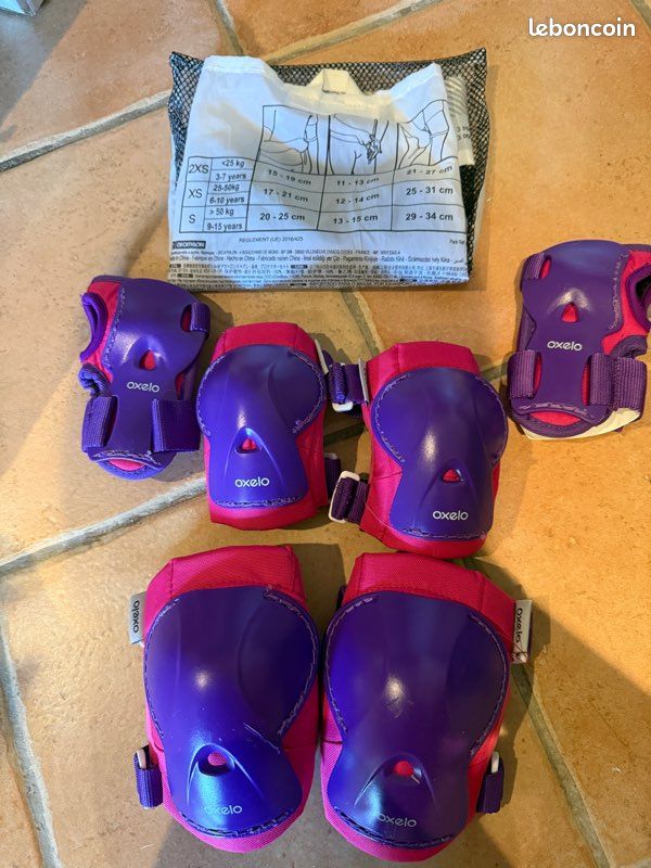 Lot Roller Patins à roulettes Roces Quaddy 3.0 Fille + casque + protection Taille réglable 26-29 (image 8)