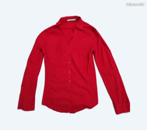 Rouge Chemise Longue Manche Chemise Femme Rouge Manche Longue