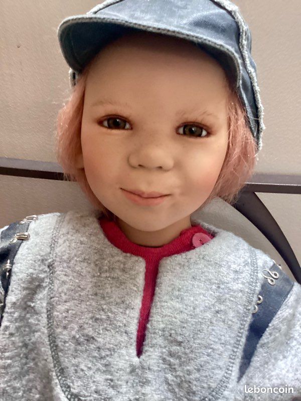 Poupée De Collection Annette Himstedt 70cm – État Correct, Vinyle Allemand Pour Adulte