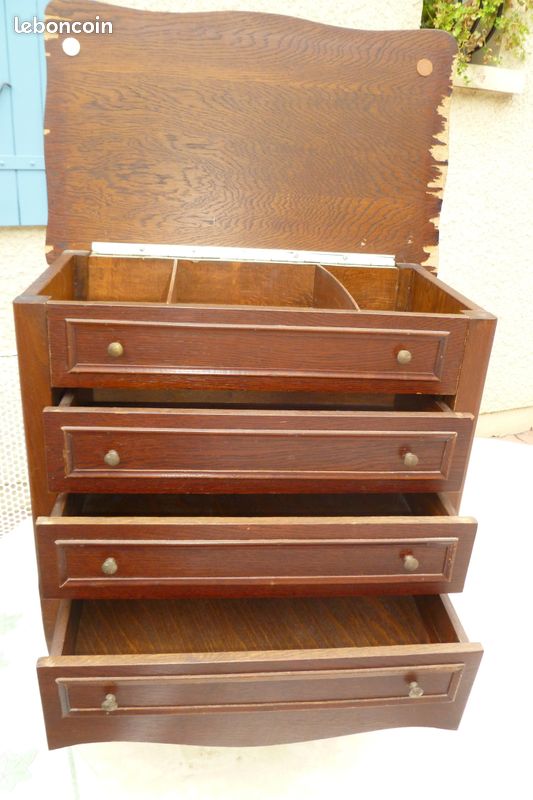 Meuble en bois travailleuse de couture (image 3)