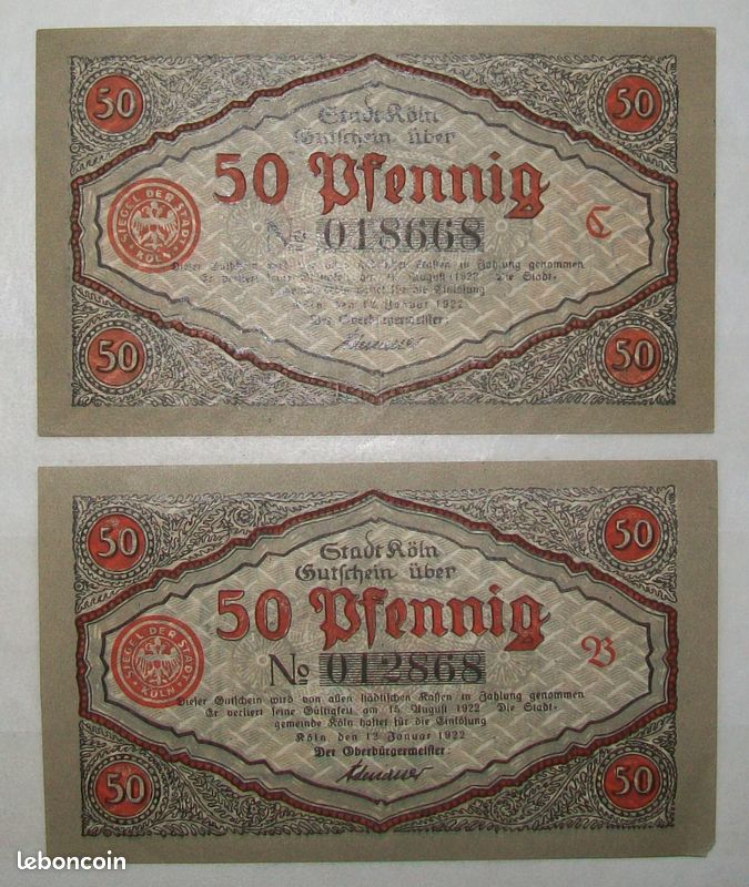 N°326 Billets Allemand Notgeld 1922 (image 2)