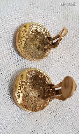 Broche Vintage Strass Guy Laroche - Ancienne, En Bon état - Occasion