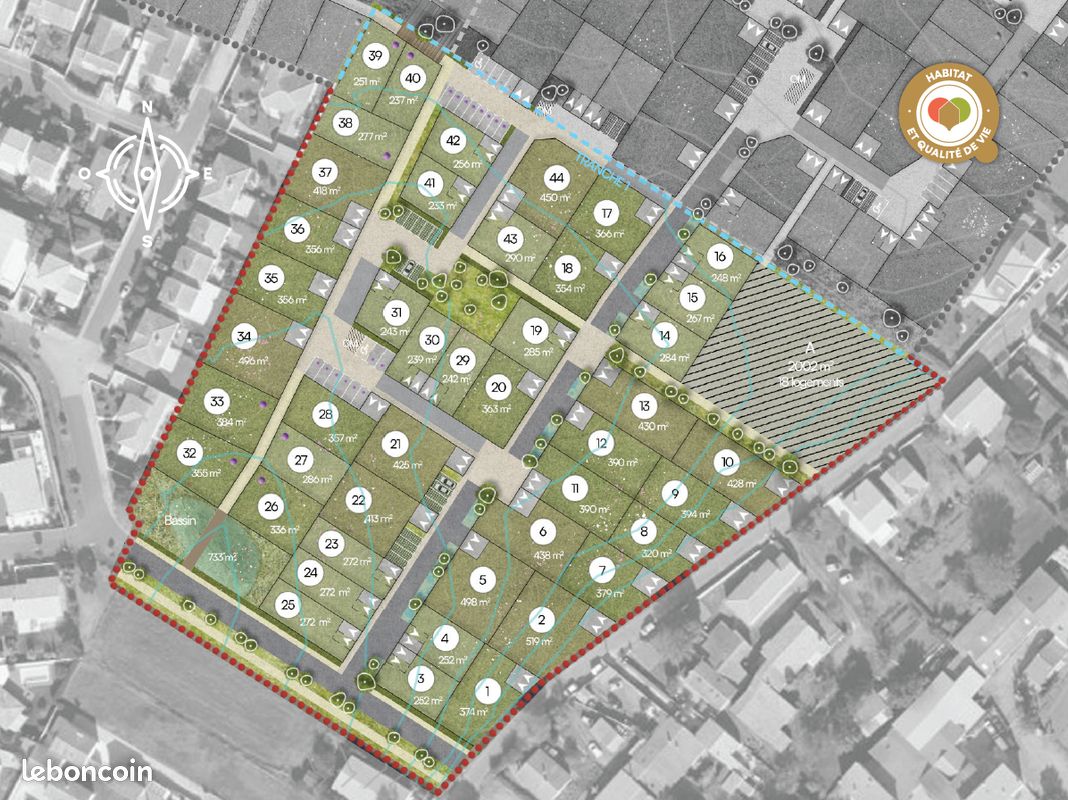 Terrain viabilisé 385 m² SAINT-GEORGES-DE-DIDONNE (17 110) · 89 000 €