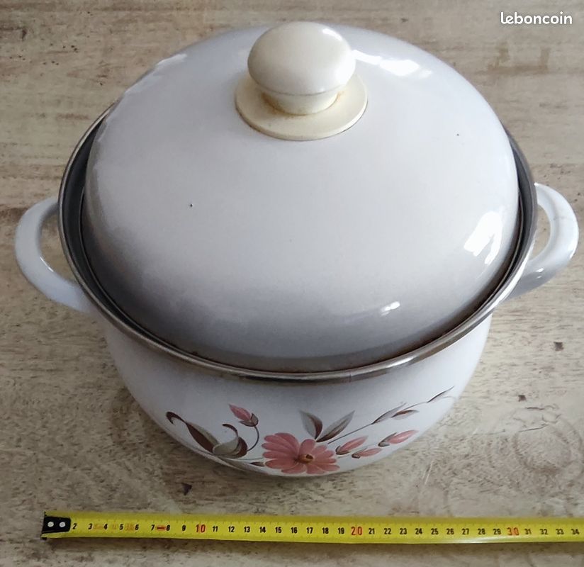 Ancienne Marmite en Cuivre Faitout Diamètre 26 Cm Vintage