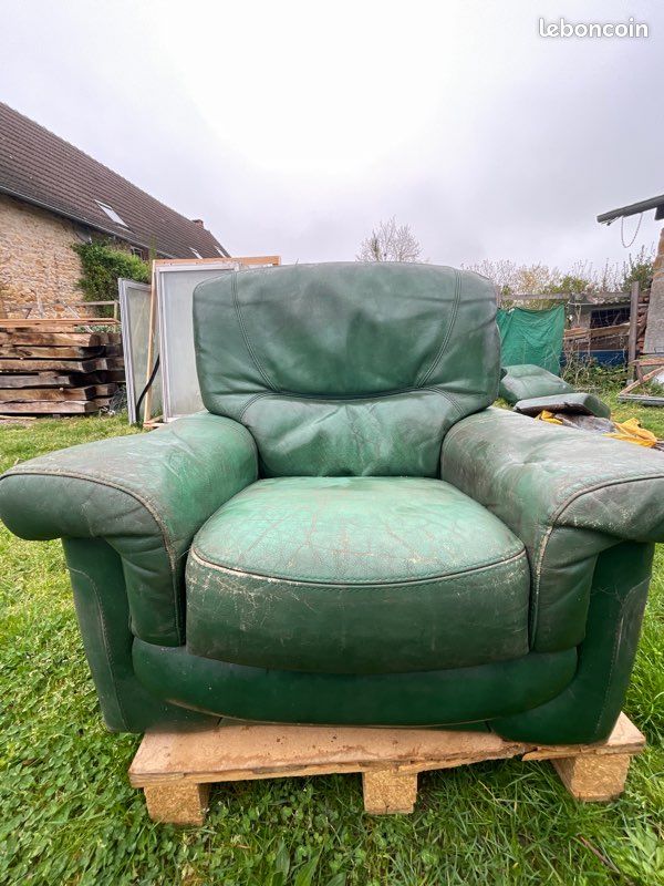Fauteuil d'accueil cuir - Cube-1P - ACT