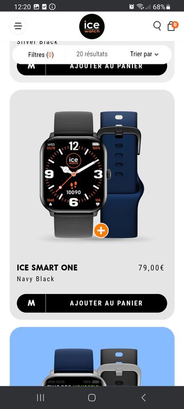 Ice Watch Ice Smart One Silver Navy - Montre connectée - Garantie 3 ans LDLC