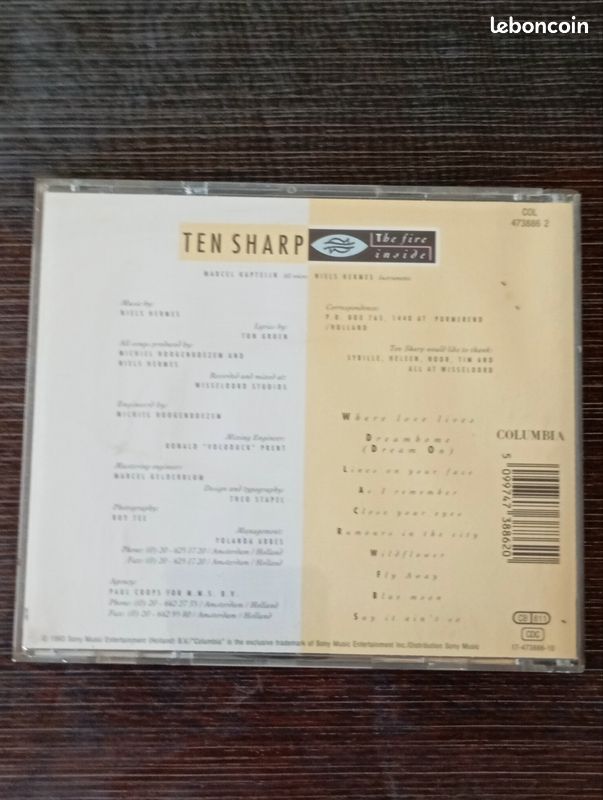 Album CD Ten Sharp "The fire inside" (image 2)