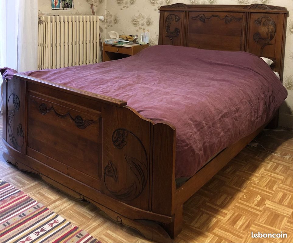 Lit, armoire et chevet vintage (image 4)