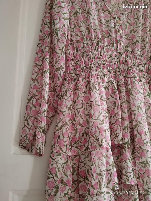 Robe Zara Rose Pastel - Taille XS - Modèle Mini épuisé - Occasion Très Bon état