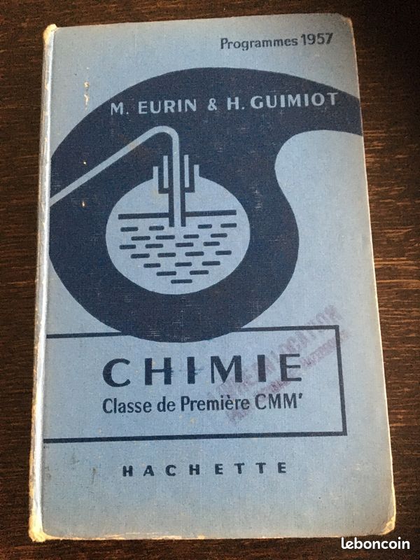Chimie. Classe de première C, M, M' de 1957 (image 1)