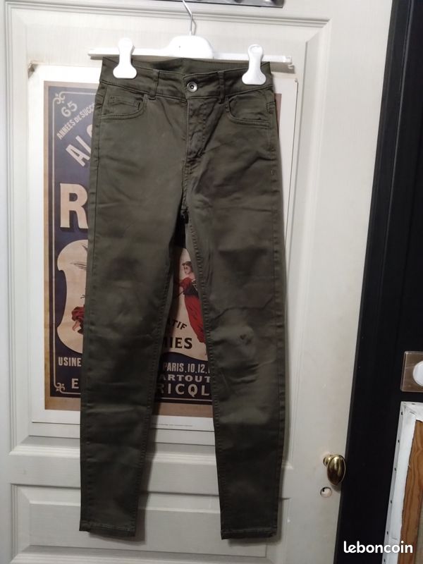 Jean vert kaki calzedonia t 36 s stretch (image 1)