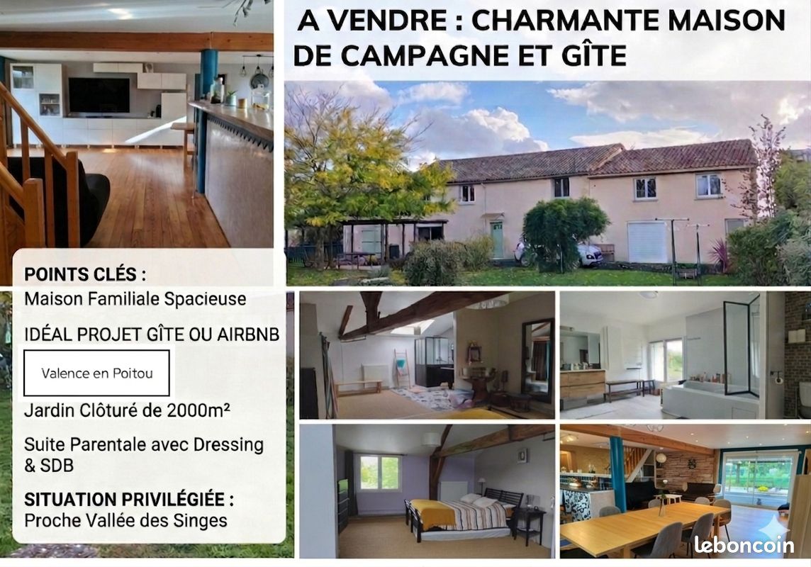 Maison 10 pièces 249 m² · à Valence-en-Poitou · 249 m² · 215 000 €