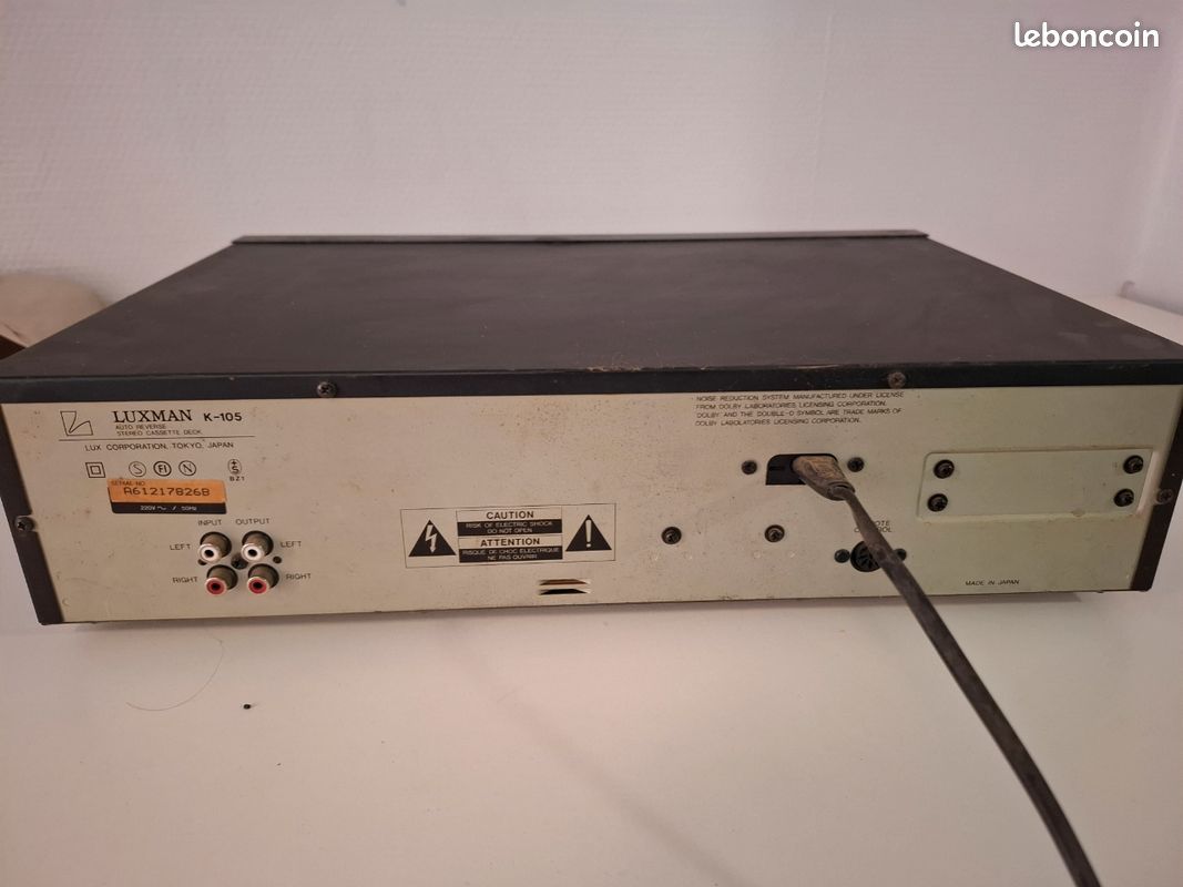Lecteur Casette Luxman K-105 (image 2)