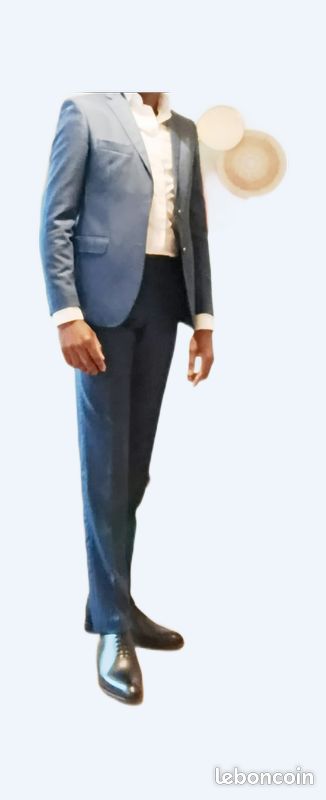 Costume homme bexley lazare bleu blanc et une chemise bexley