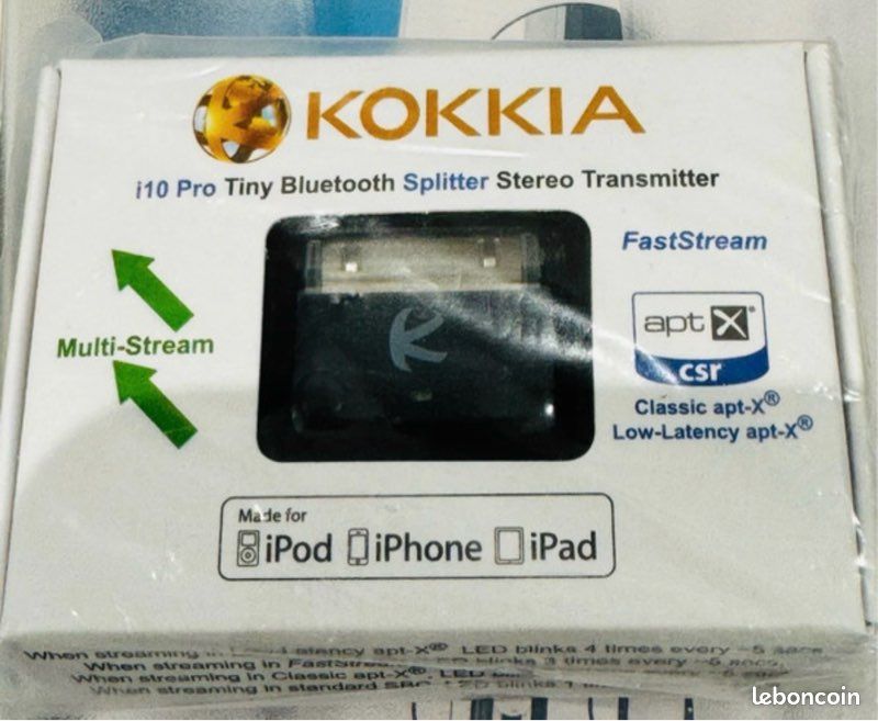 KOKKIA USB Splitter Clear – Répartiteur USB Bluetooth Numérique – Neuf