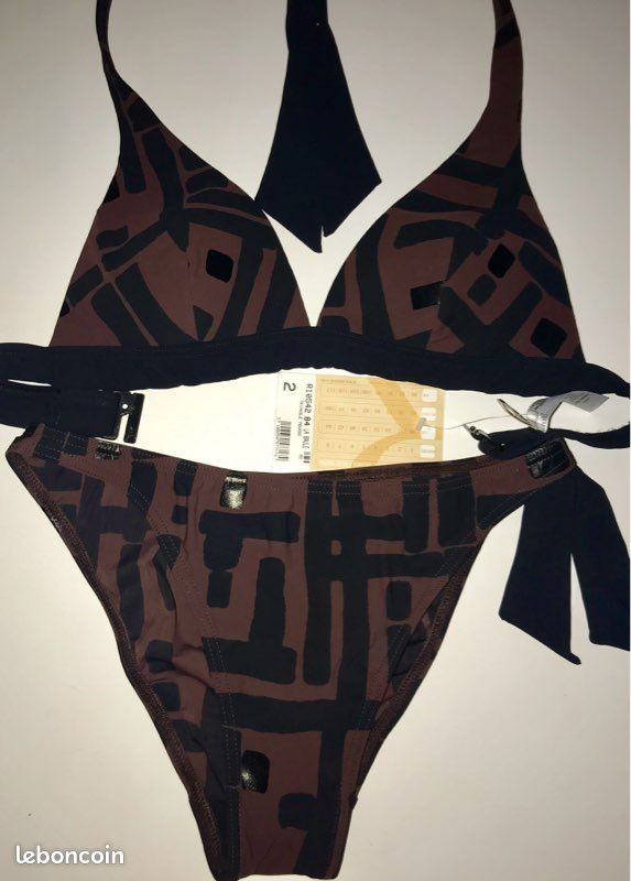 Maillot De Bain Une Pièce Rasurel Taille 1/36 FR80 - Jaune Et Noir, Comme Neuf