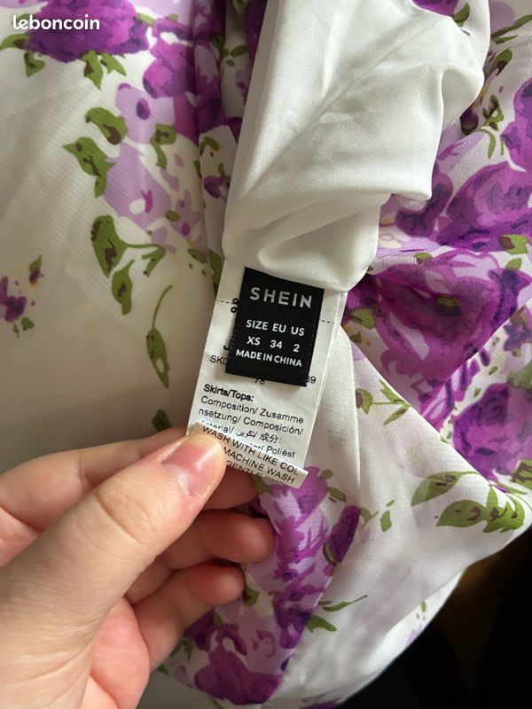 Jupe Femme Marks & Spencer Taille 6 – Ligne A Blanche à Fleurs Violettes Vintage