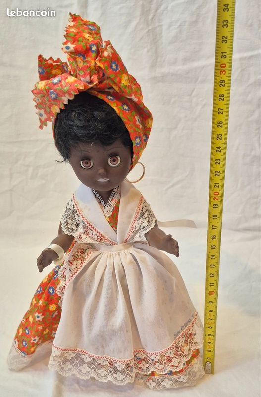 Robe Ancienne Pour Poupée 1890s Avec Jupon Et Chapeau (Taille 50-60cm, Pour Jumeau Ou Rabery)