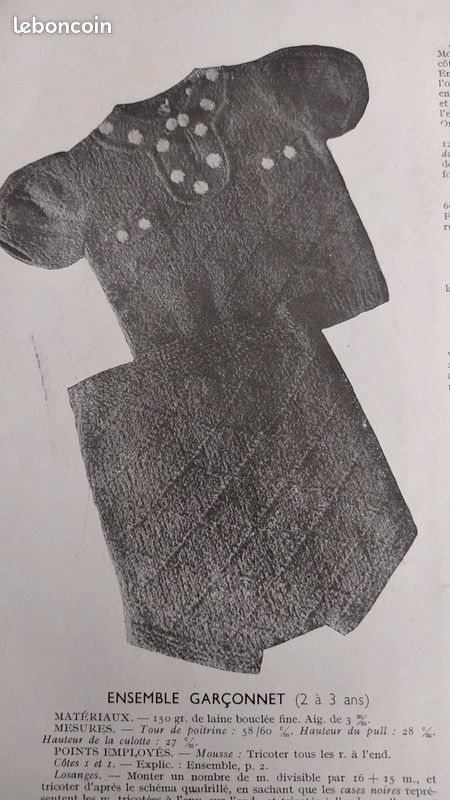 Tricot layette vintage des années 30 (image 3)
