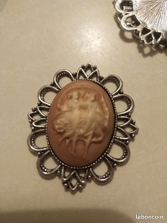 Montage Pour Cabochon 40x30 Mm - Plaqué Or - Pour Pendentif Ou Broche - Neuf Sans Emballage