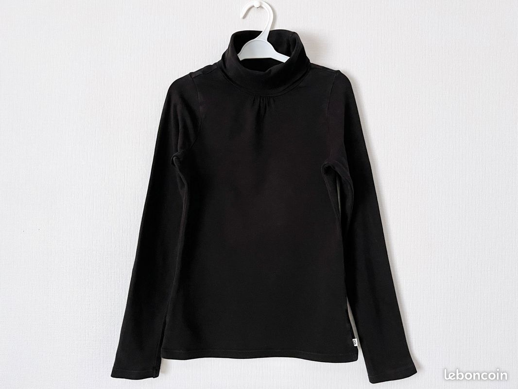 T-shirt à col roulé Okaïdi noir 10 ans Vêtements