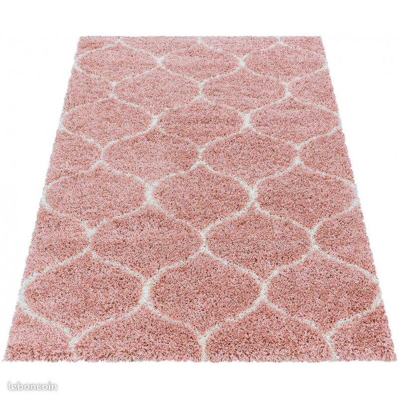 Tapis shaggy baroque rectangulaire Lokalt Rose 80x250 (image 3)